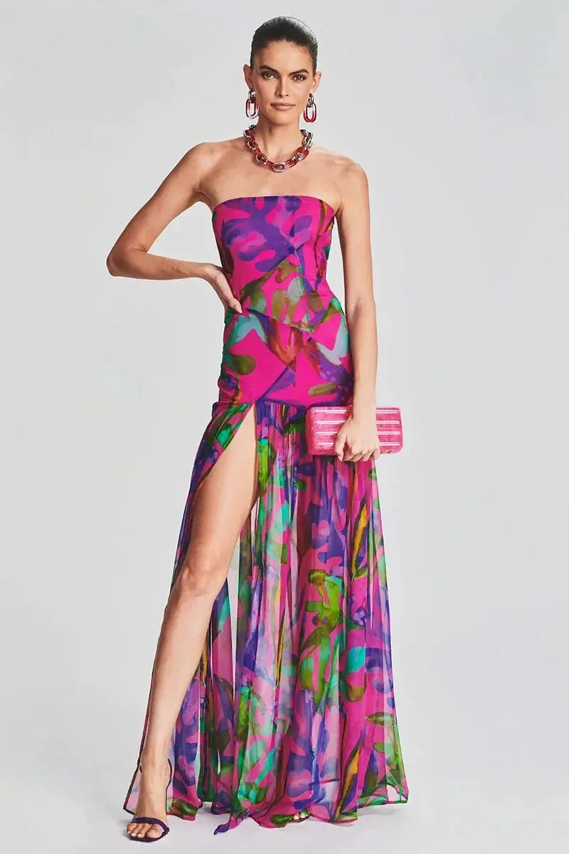 Hana Tropical Maxi Dress Siren