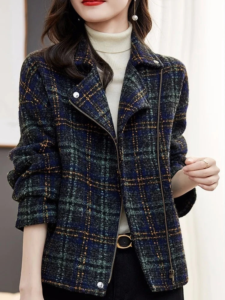 Always Chic Plaid Tweed Jacket Siren Fashion