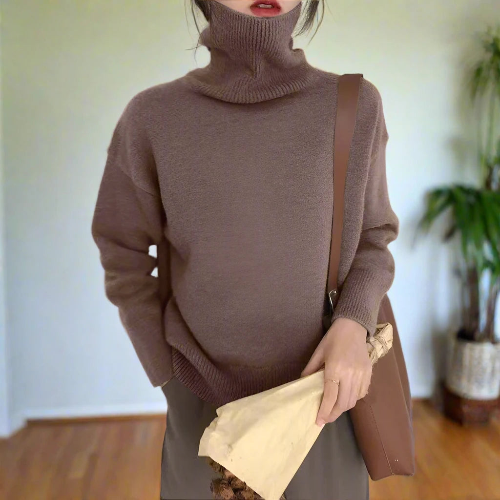 Stephania Cashmere Elegant Turtleneck Sweater Siren Fashion