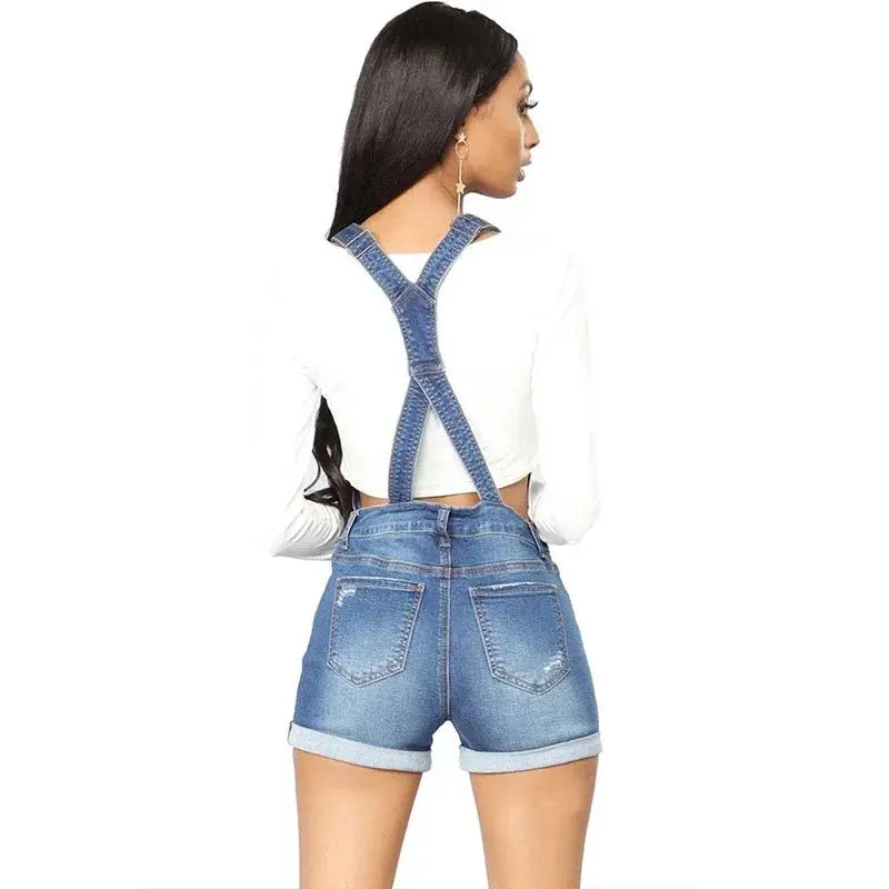 Stella Short Denim Overalls Siren Fashion