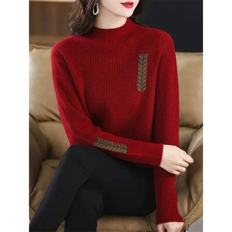 Grace Style Knitted Turtleneck Sweater