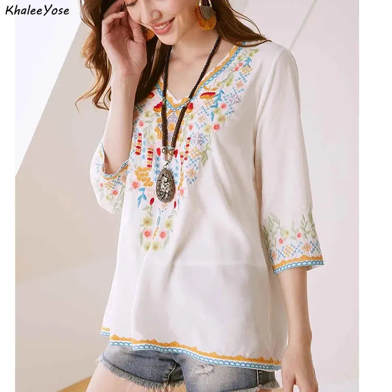 Kaylee Rose Bohemian Embroidered Top Siren Fashion