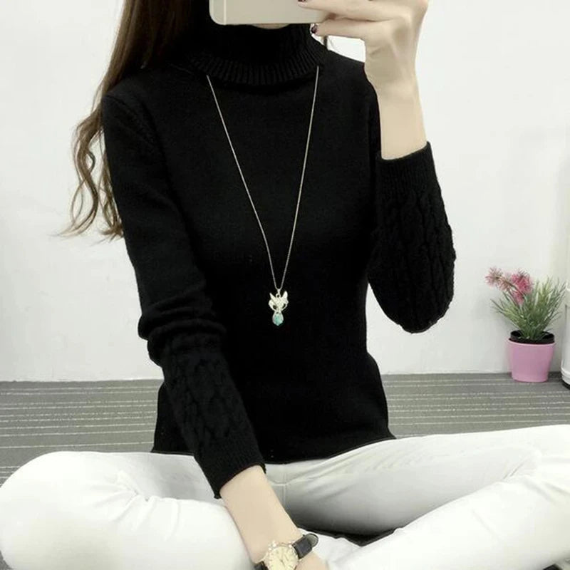 Celestina Long Sleeve Knitted Turtleneck Sweater