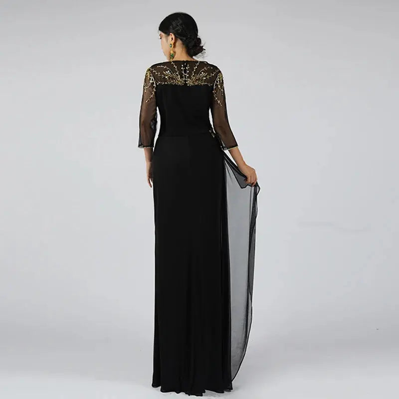 Amira Evening Dress, Hand Beaded Siren Fashion