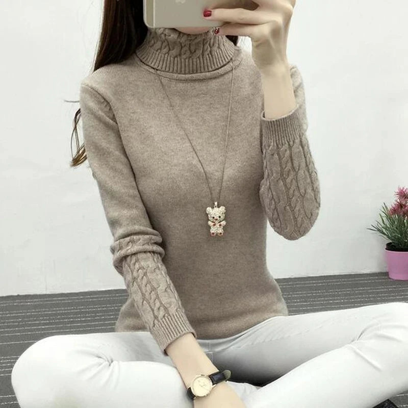 Celestina Long Sleeve Knitted Turtleneck Sweater