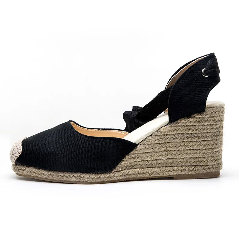 Vera Fashion Hemp Rope Wedges Siren Fashion