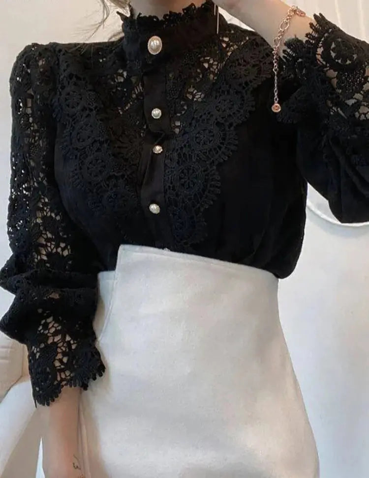 Cleo Chiffon Turtleneck Chic Blouse Siren Fashion