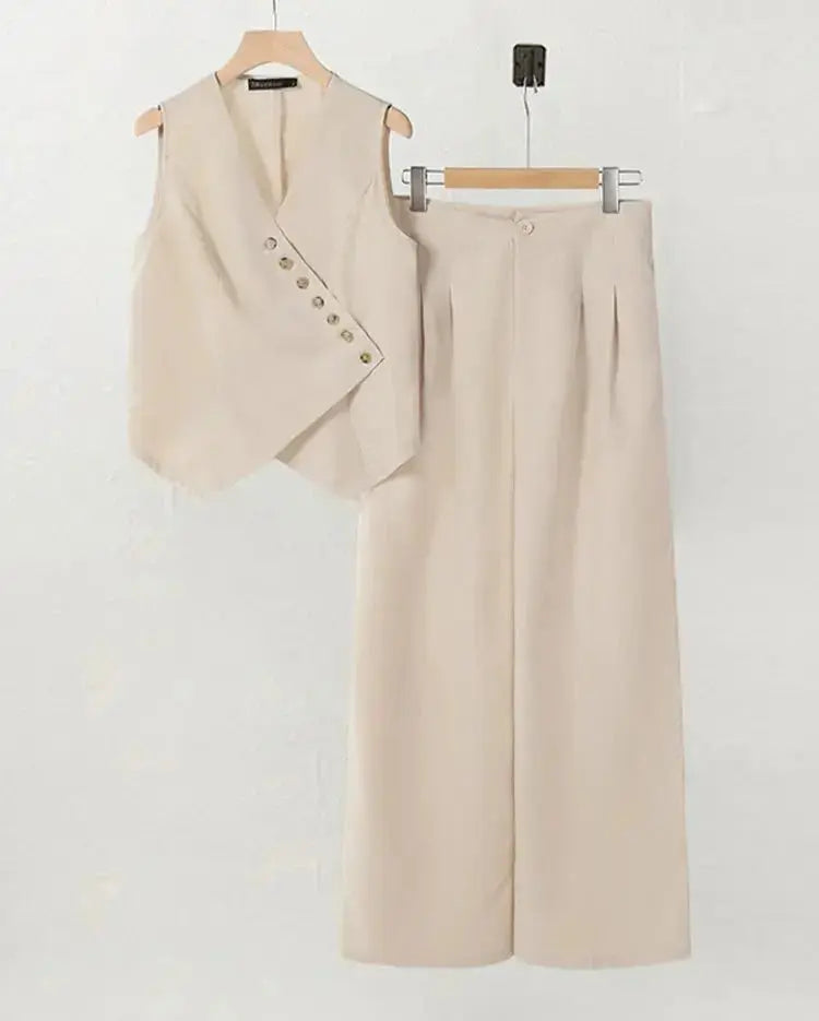 Sofia Fashion Wide Leg Pants Suit Siren Fashion