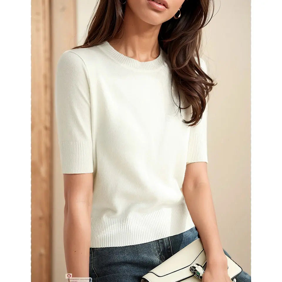 Celestina Fashion White Cashmere Sweater Siren Fashion