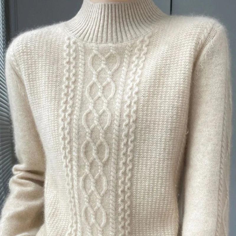 Viviana Knitted Turtleneck Cashmere Sweater Siren Fashion