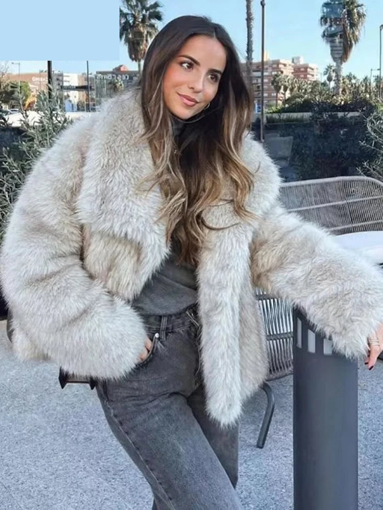 Savina Faux Fur Chic Jacket Siren Fashion