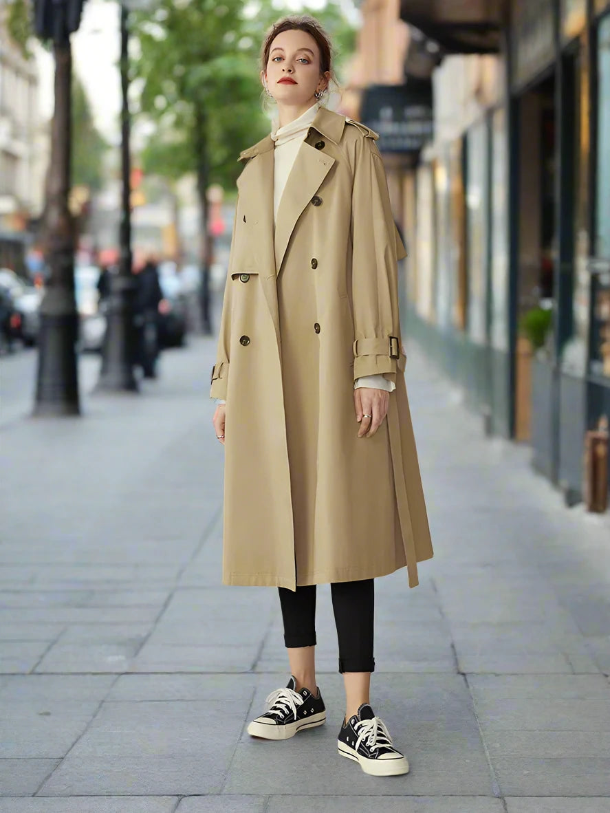 Palmira Fashion Belted Trench Coat Siren Fashion