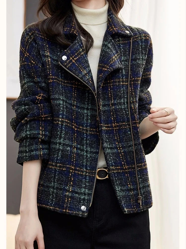 Always Chic Plaid Tweed Jacket Siren Fashion