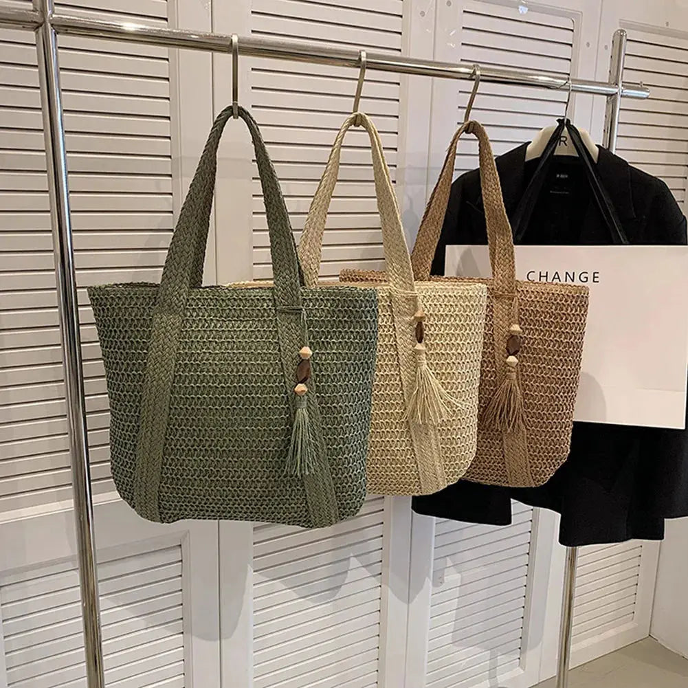 Sienna Straw Woven Shoulder Casual Bag Siren